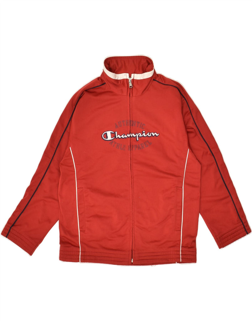 CHAMPION Boys Graphic Tracksuit Top Jacket 7-8 Years Small  Red Polyester | Vintage Champion | Thrift | Second-Hand Champion | Used Clothing | Messina Hembry 