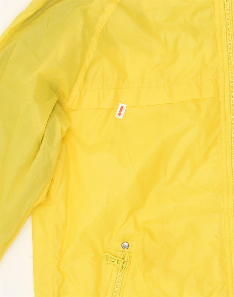 DKNY Womens Hooded Rain Jacket UK 14 Medium Yellow Polyester | Vintage Dkny | Thrift | Second-Hand Dkny | Used Clothing | Messina Hembry 