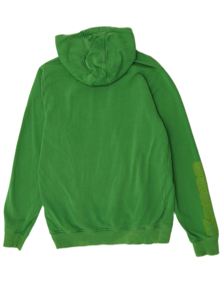 Kappa Mens Graphic Hoodie Jumper Medium Green Cotton