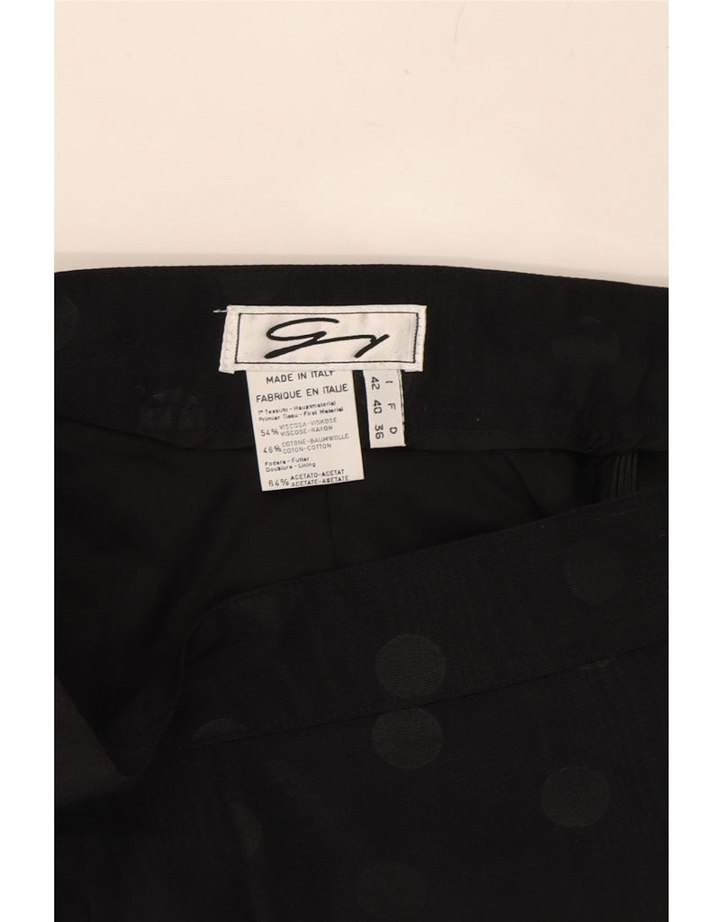 GENNY Womens High Waist Pencil Skirt IT 42 Medium W25  Black Polka Dot Vintage Genny and Second-Hand Genny from Messina Hembry 