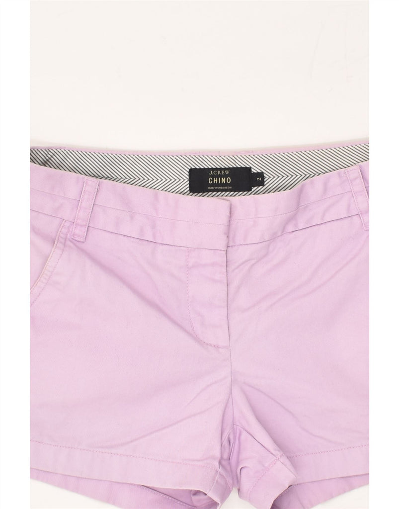 J. CREW Womens Low Waist Hot Pants US 2 XS W32 Purple Cotton | Vintage J. Crew | Thrift | Second-Hand J. Crew | Used Clothing | Messina Hembry 