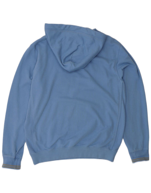 Champion Mens Graphic Hoodie Jumper XL Blue Cotton