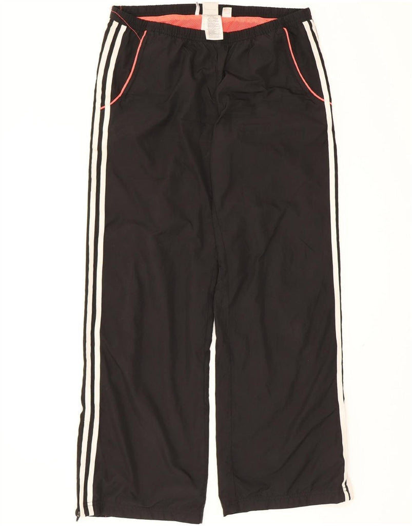 ADIDAS Womens Climalite Tracksuit Trousers UK 12 Medium Black Polyester Vintage Adidas and Second-Hand Adidas from Messina Hembry 
