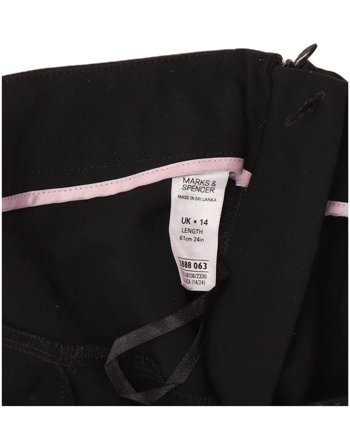 Marks & Spencer Womens A-Line Skirt UK 14 Large W32  Black Polyester