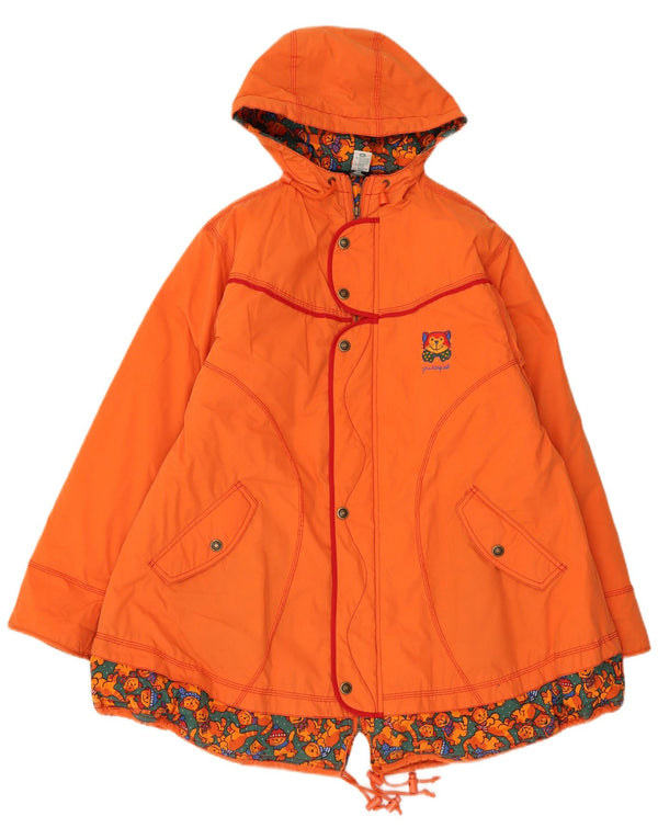 Canda Girls Hooded Parka Jacket 12-13 Years Orange Polyester