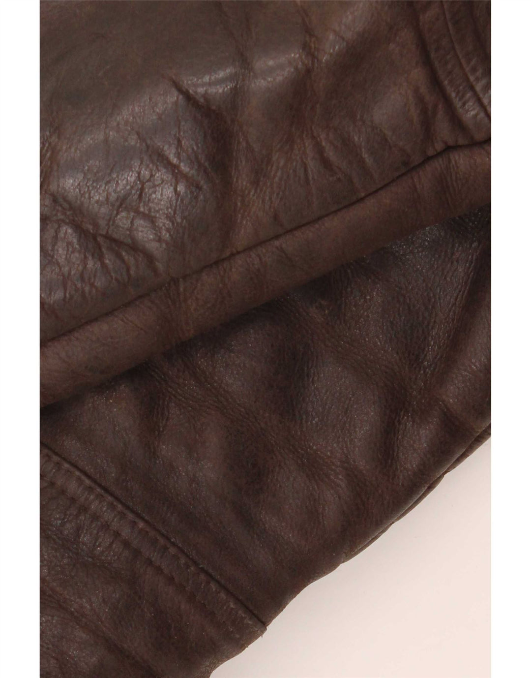 Vintage Mens Sherpa Leather Jacket UK 40 Large Brown