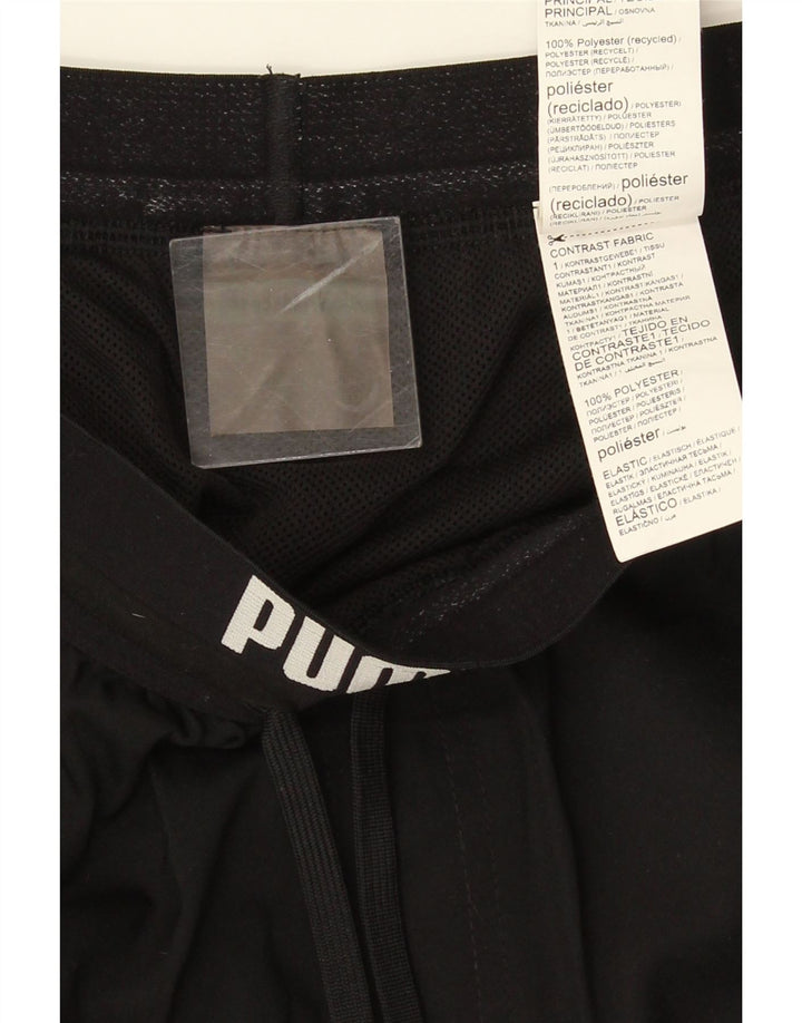 Puma Womens Graphic Sport Shorts UK 14 Medium Black Polyester