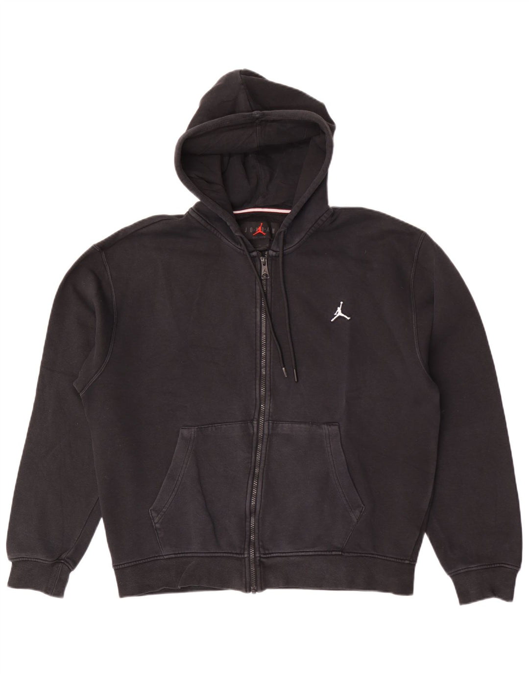 Jordan Mens Zip Hoodie Sweater Medium Black Cotton