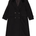 FORECASTER OF BOSTON Womens Double Breasted Coat Size 13/14 Medium Black