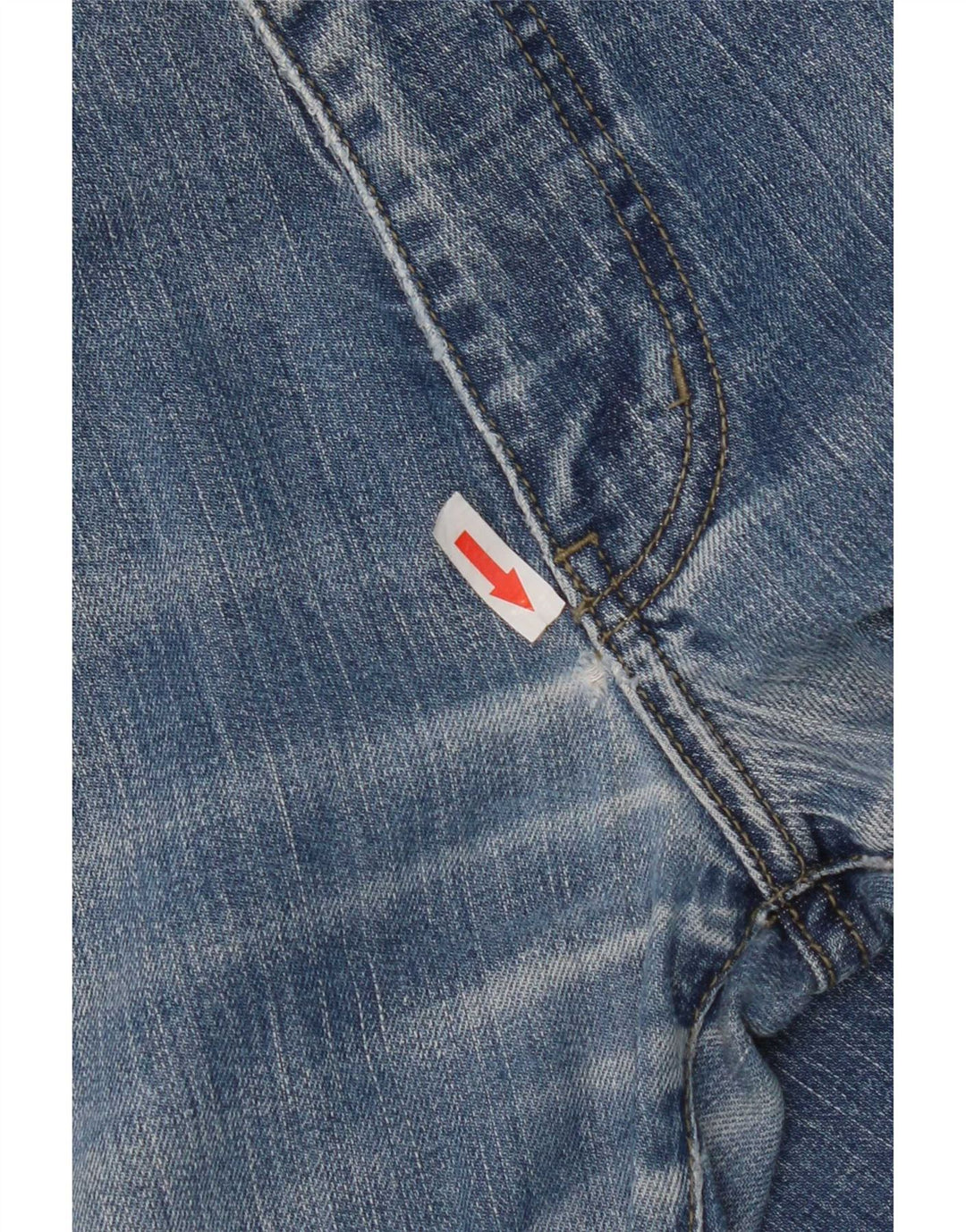Armani Mens Straight Jeans W32 L31 Blue Cotton