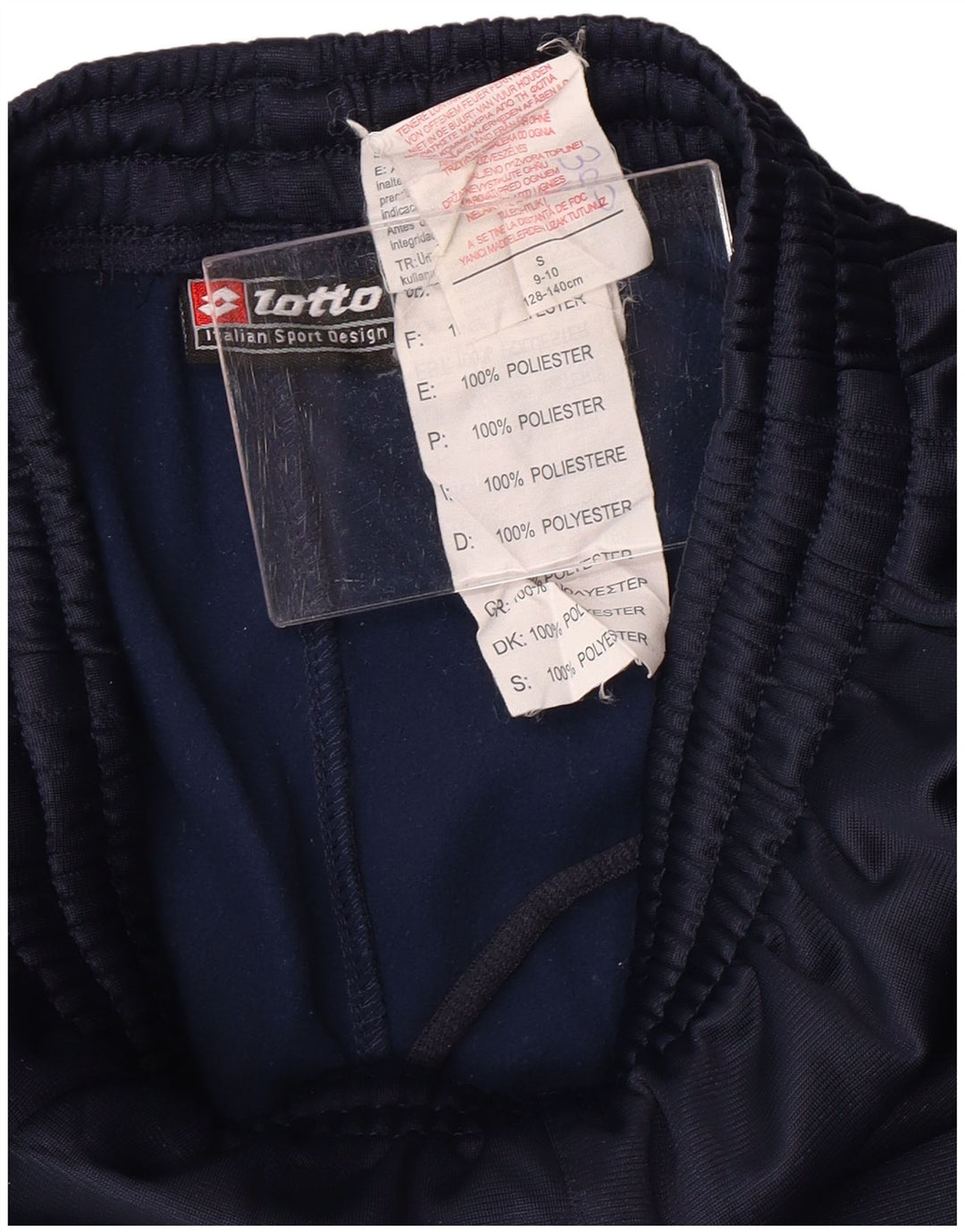 LOTTO Boys Tracksuit Trousers 9-10 Years Small Navy Blue Polyester