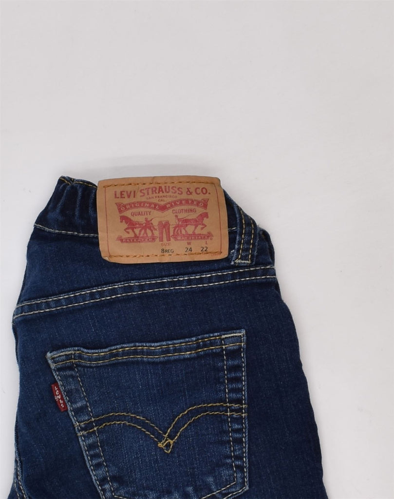 LEVI'S Girls 512 Slim Tapered Jeans 7-8 Years W24 L22 Blue Cotton | Vintage Levi's | Thrift | Second-Hand Levi's | Used Clothing | Messina Hembry 