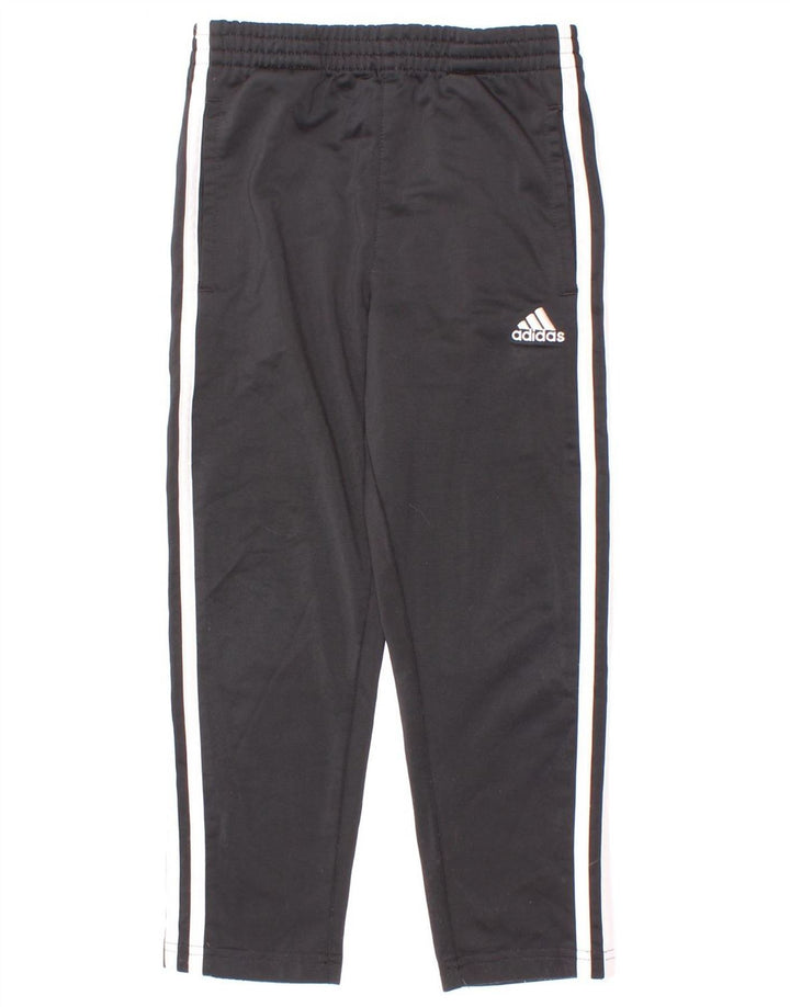 Adidas Boys Tracksuit Trousers 5-6 Years Black Polyester