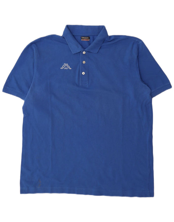 Kappa Mens Polo Shirt 3XL Blue Cotton