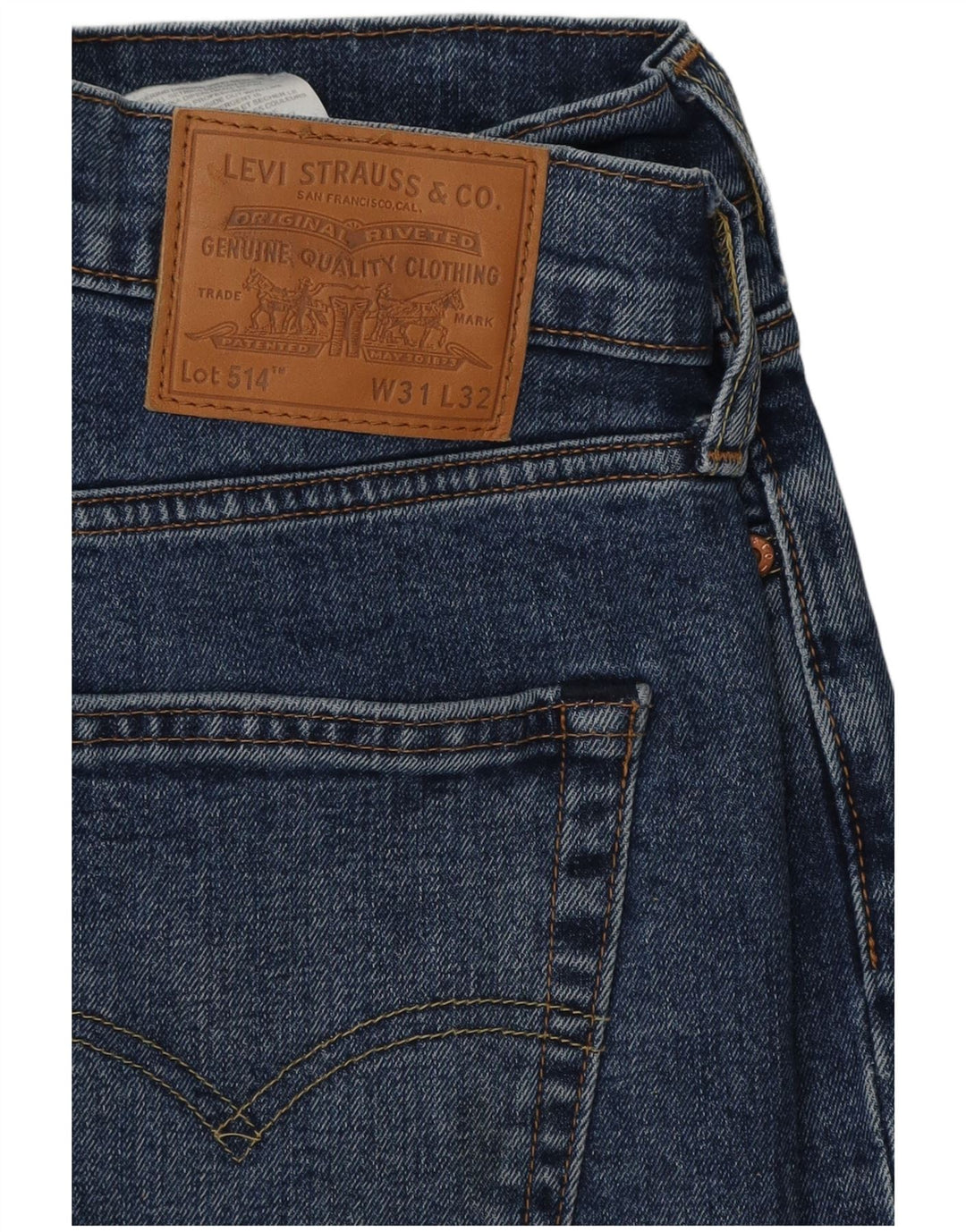 Levi's Mens 514 Straight Jeans W31 L32 Blue Cotton