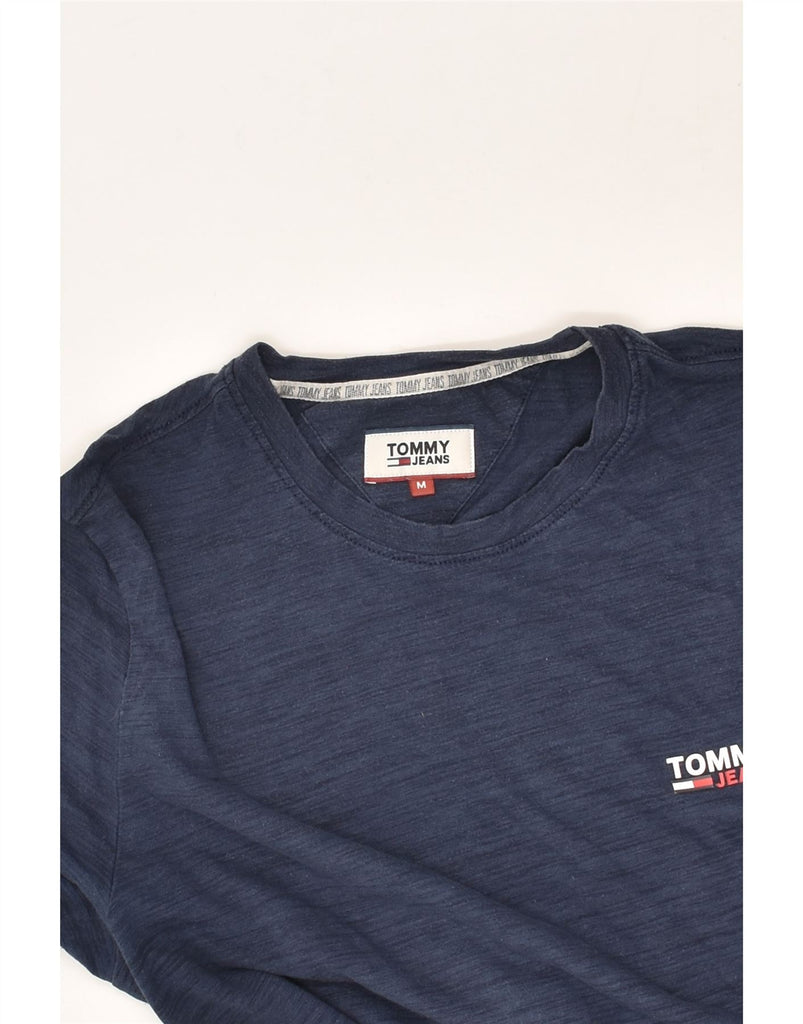 TOMMY HILFIGER Mens T-Shirt Top Medium Navy Blue Cotton | Vintage Tommy Hilfiger | Thrift | Second-Hand Tommy Hilfiger | Used Clothing | Messina Hembry 