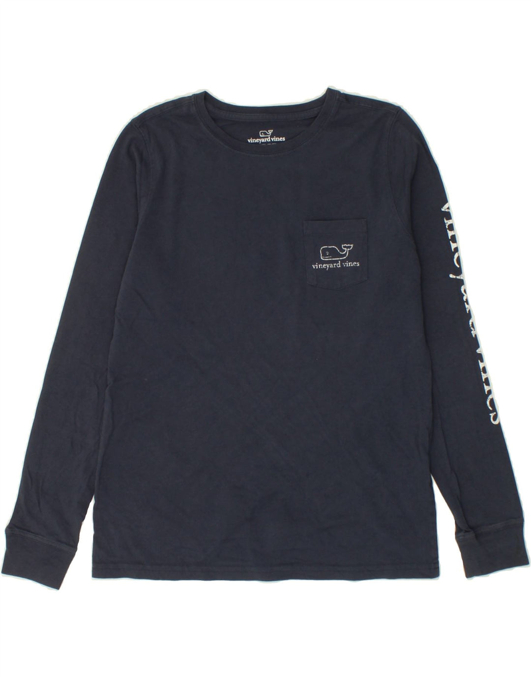 VINEYARD VINES Mens Graphic Top Long Sleeve 2XS Navy Blue Cotton Vintage Vineyard Vines and Second-Hand Vineyard Vines from Messina Hembry 