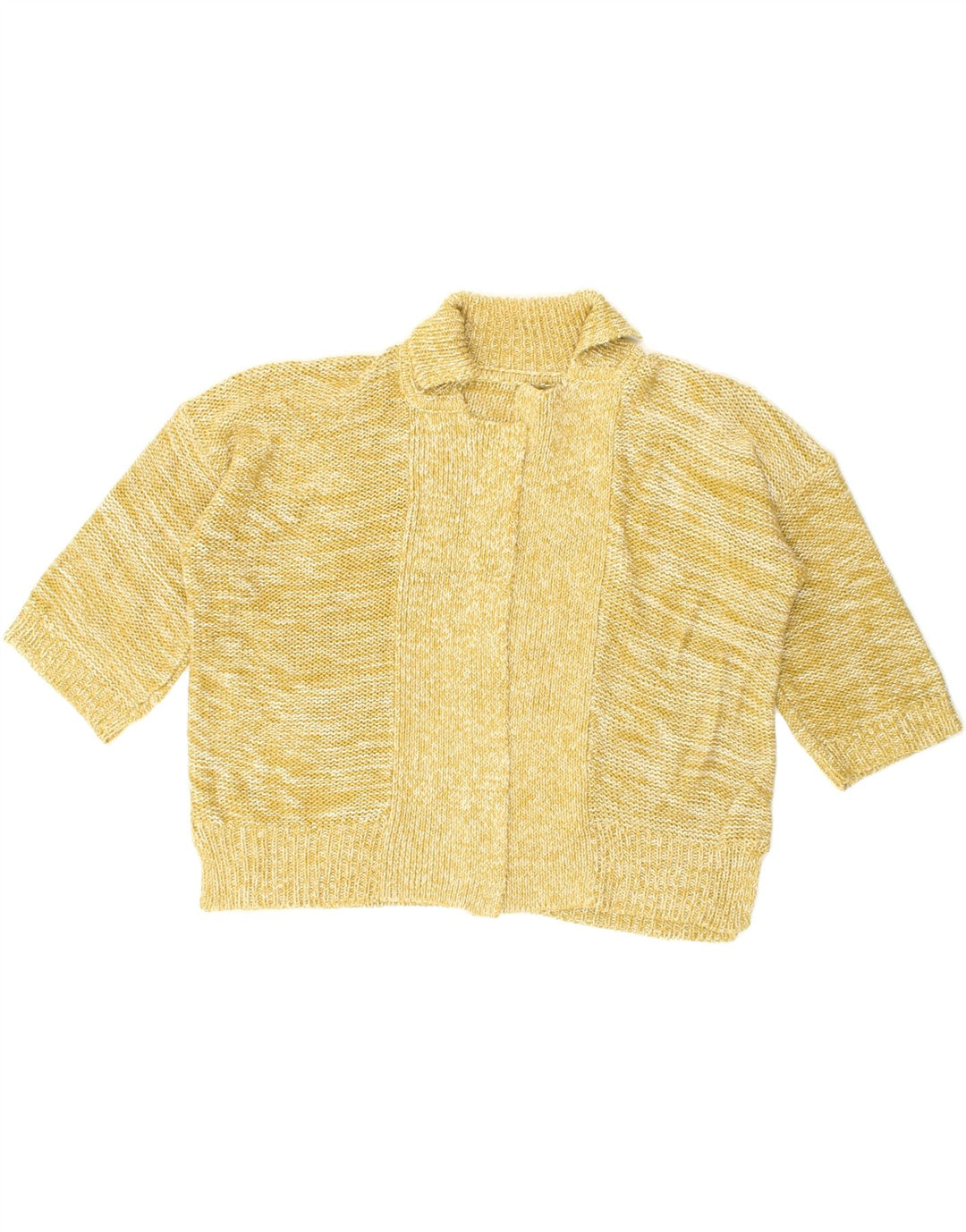 JAEGER Womens Oversized Cardigan Sweater UK 10 Small Yellow Flecked Vintage Jaeger and Second-Hand Jaeger from Messina Hembry 