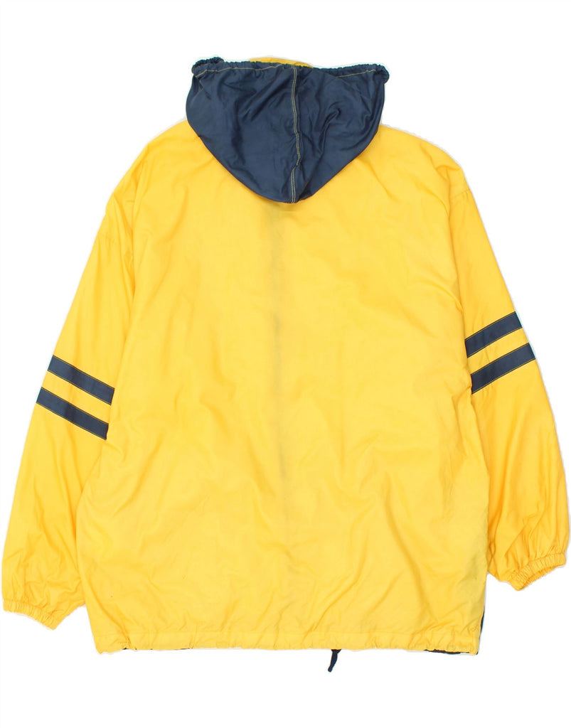 OLYMPIA Mens Hooded Rain Jacket UK 40 Large Yellow Colourblock Nylon | Vintage Olympia | Thrift | Second-Hand Olympia | Used Clothing | Messina Hembry 