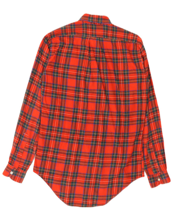 Alberto Aspesi Mens Flannel Shirt XS Red Check Cotton