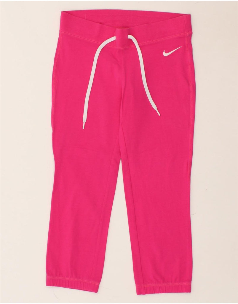 NIKE Girls Tracksuit Trousers Joggers 15-16 Years XS Pink Cotton | Vintage Nike | Thrift | Second-Hand Nike | Used Clothing | Messina Hembry 