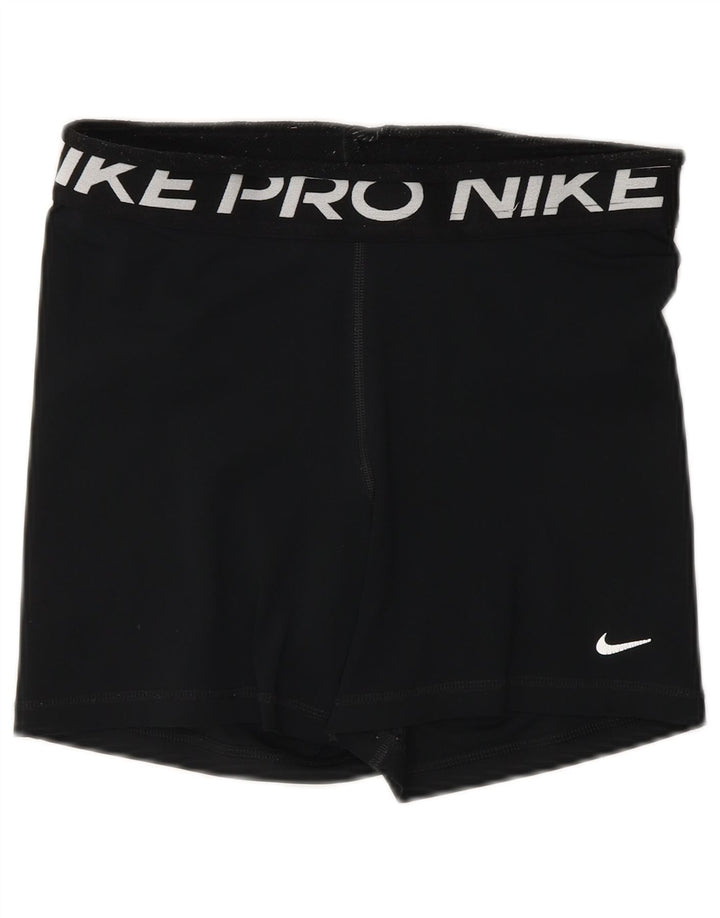 NIKE Womens Dri Fit Graphic Sport Shorts Medium  Black