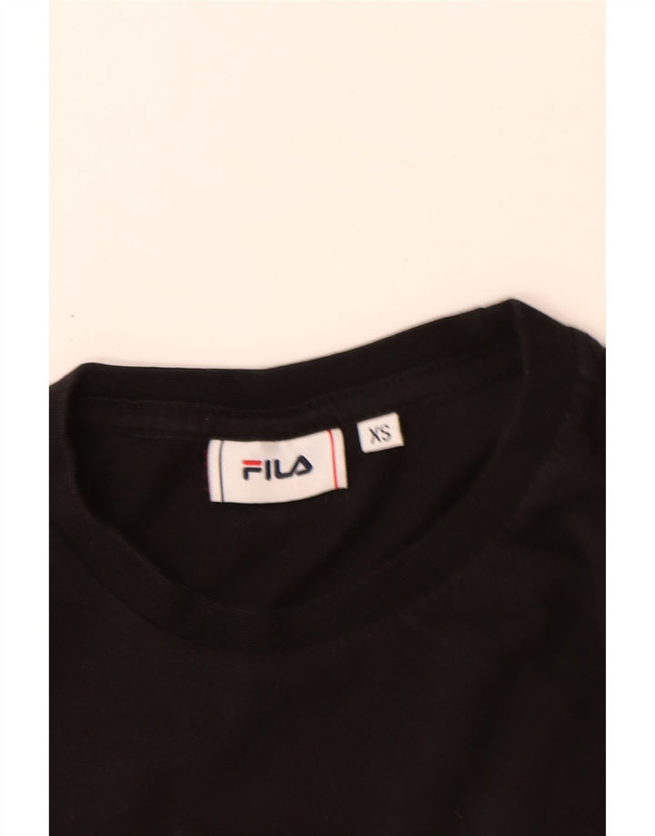 Fila Mens Graphic Top Long Sleeve XS Black Cotton
