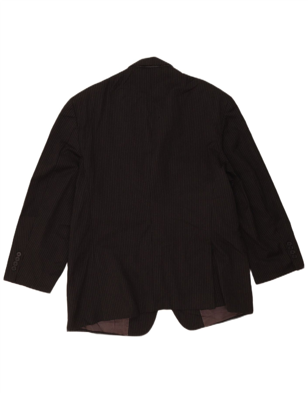 Tommy Hilfiger Mens 2 Button Blazer Jacket UK 40 Large Black Pinstripe Wool