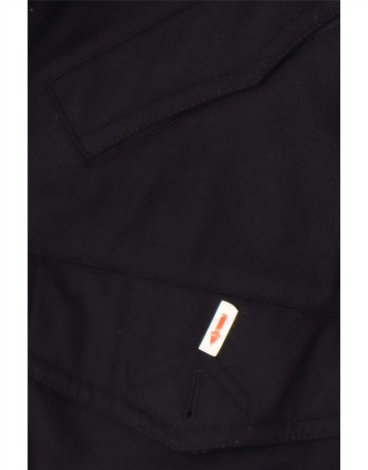 Marks & Spencer Mens Utility Jacket UK 40 Large Navy Blue Wool