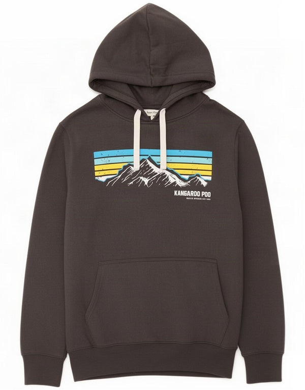 Kangaroo Poo Mens Graphic Hoodie Jumper Large Black Cotton