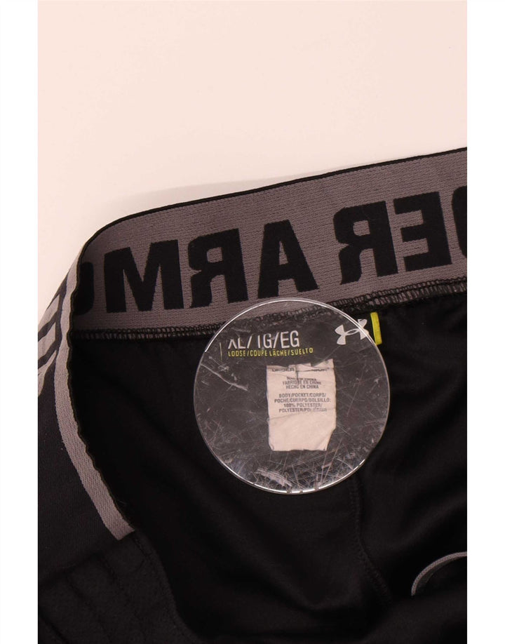 Under Armour Mens Graphic Tracksuit Trousers XL Black Polyester