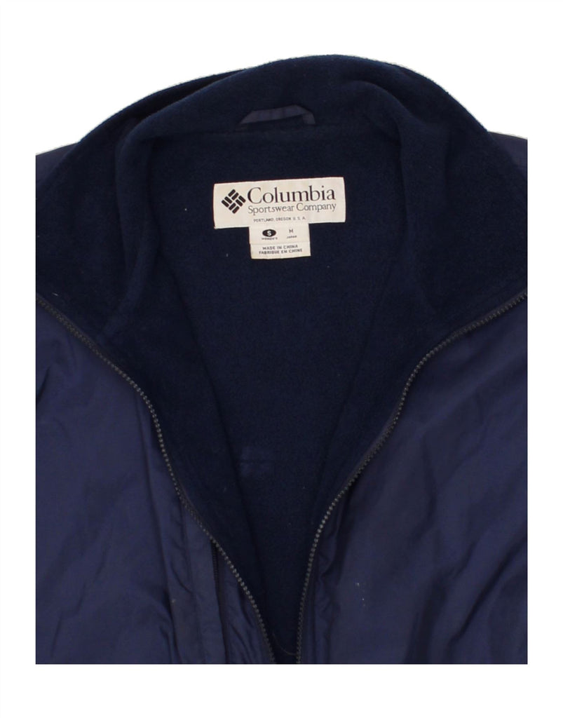 COLUMBIA Mens Windbreaker Jacket UK 36 Small Navy Blue Polyester Vintage Columbia and Second-Hand Columbia from Messina Hembry 