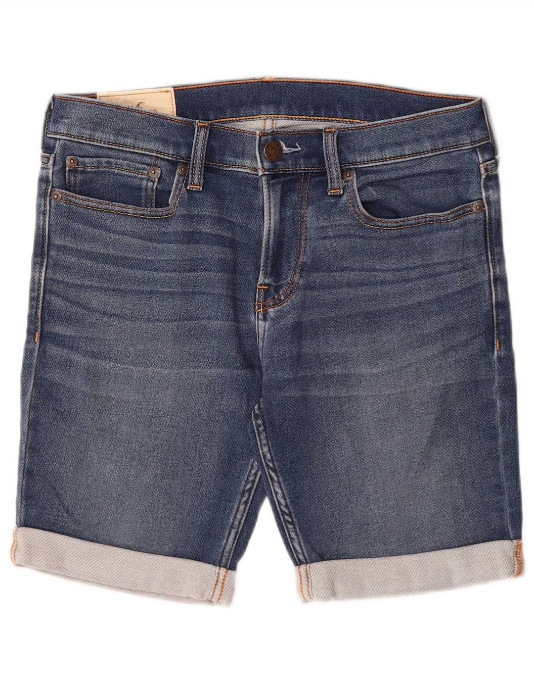 HOLLISTER Mens Denim Shorts W28 Medium Blue Cotton