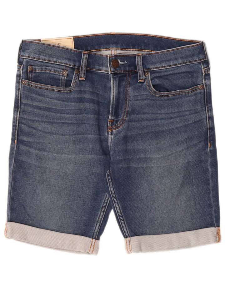 HOLLISTER Mens Denim Shorts W28 Medium Blue Cotton