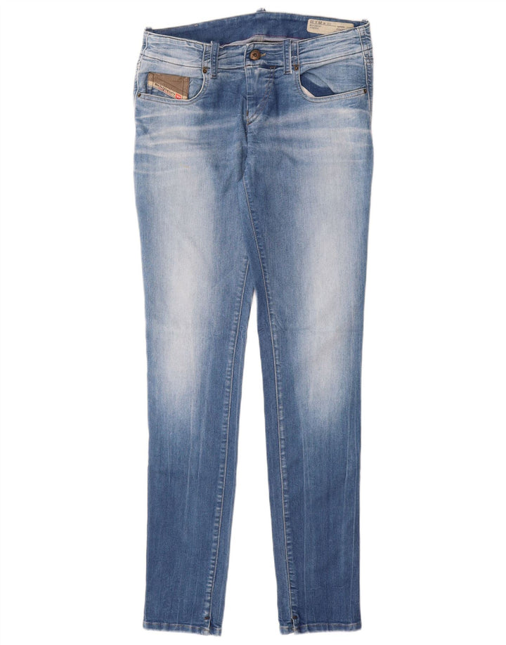 Diesel Womens Grupee Super Slim Jeans W29 L32 Blue Cotton