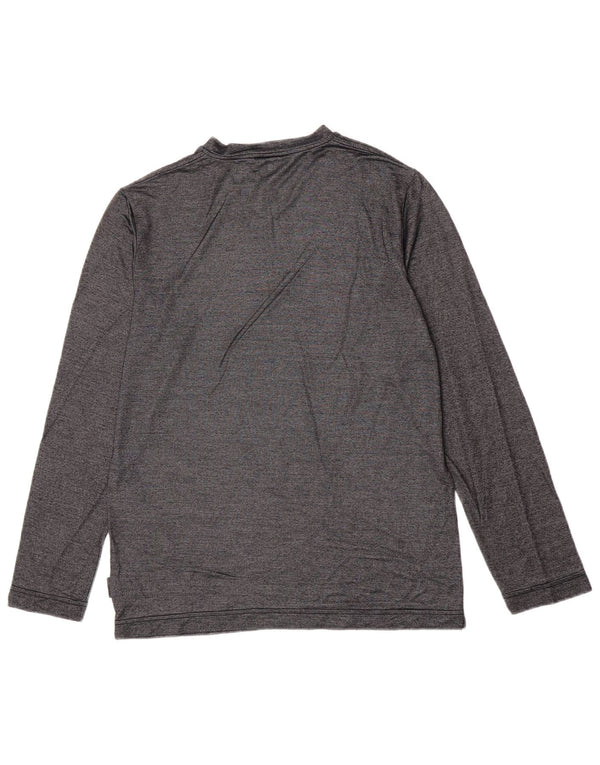 Versace Mens Top Long Sleeve Small Grey Flecked Viscose