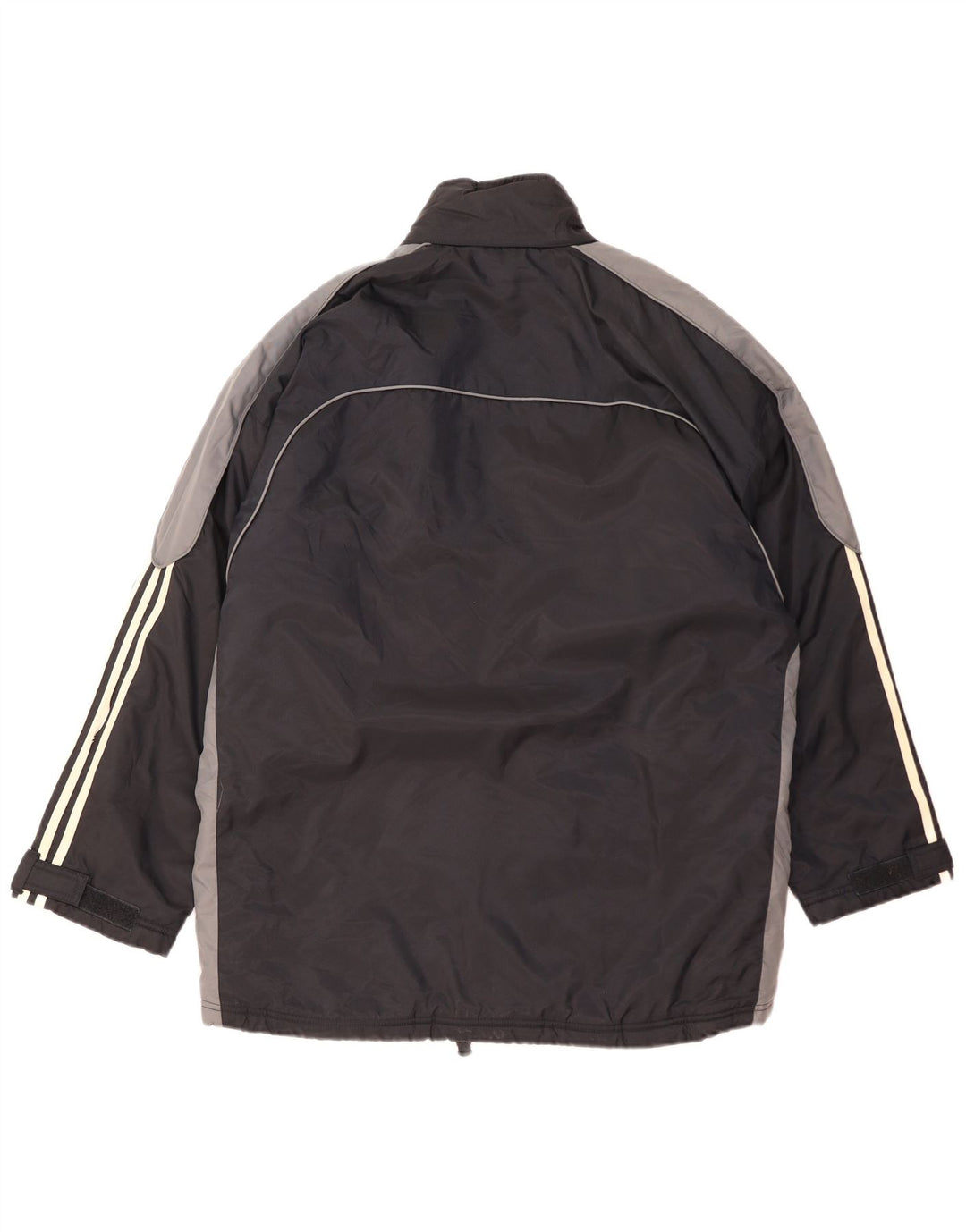 Adidas Mens Hooded Windbreaker Jacket UK 40/42 Medium Black Colourblock