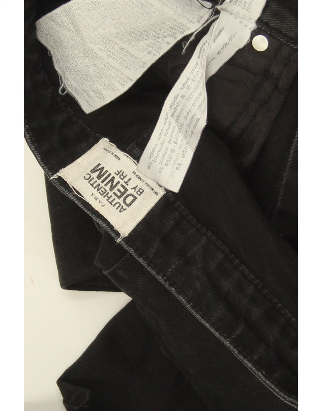 ZARA Womens Trafaluc Slim Jeans W28 L27 Black Cotton