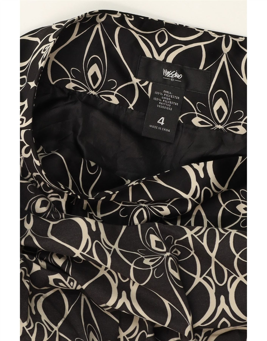 MOSSIMO Womens A-Line Skirt US 4 Small W30  Black Floral Polyester Vintage Mossimo and Second-Hand Mossimo from Messina Hembry 