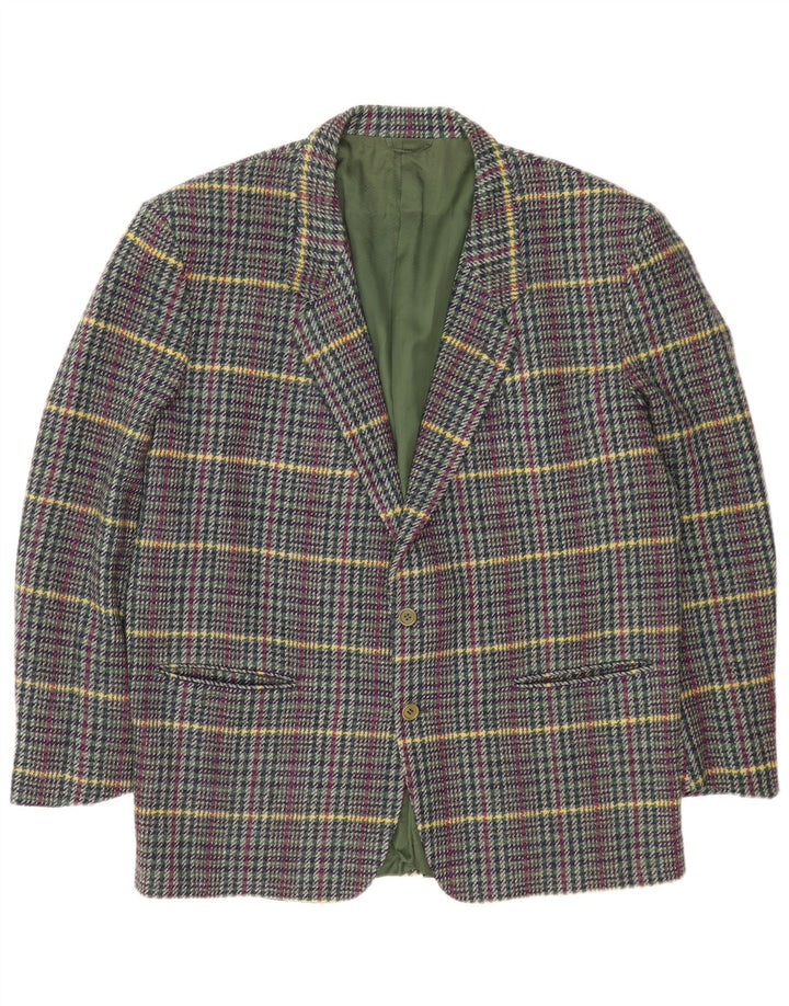 Cerruti 1881 Mens 2 Button Blazer Jacket UK 42 XL Multicoloured Check Wool