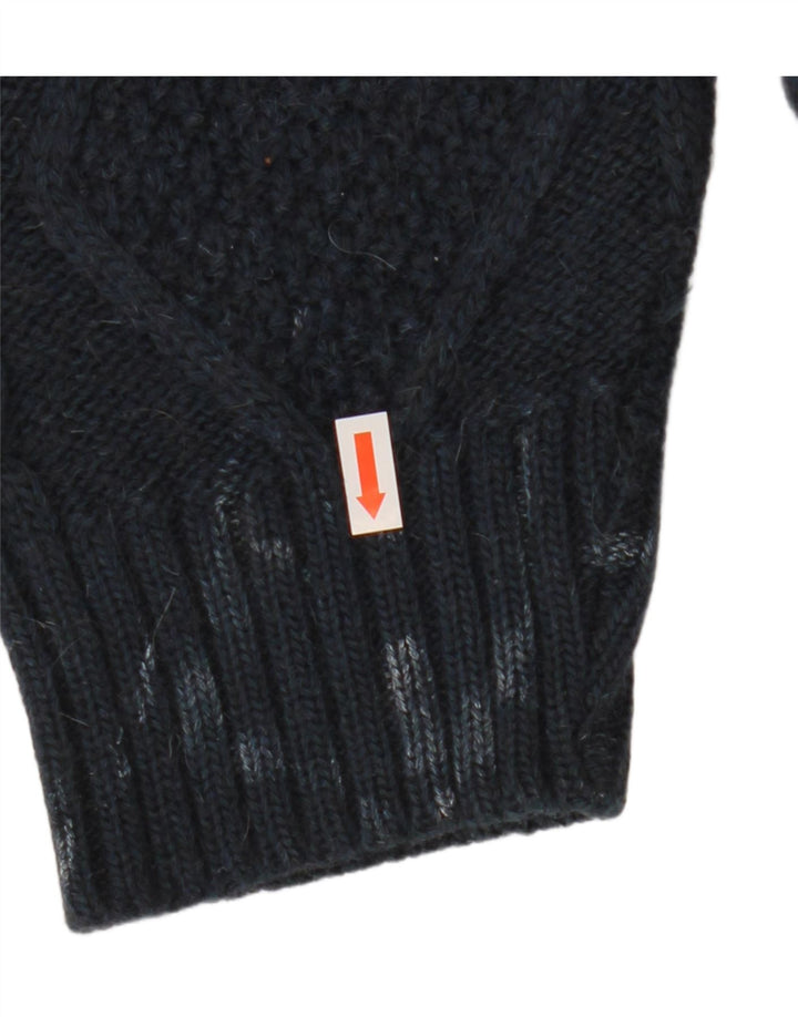 Invicta Mens Crew Neck Jumper Sweater Medium Navy Blue Fair Isle