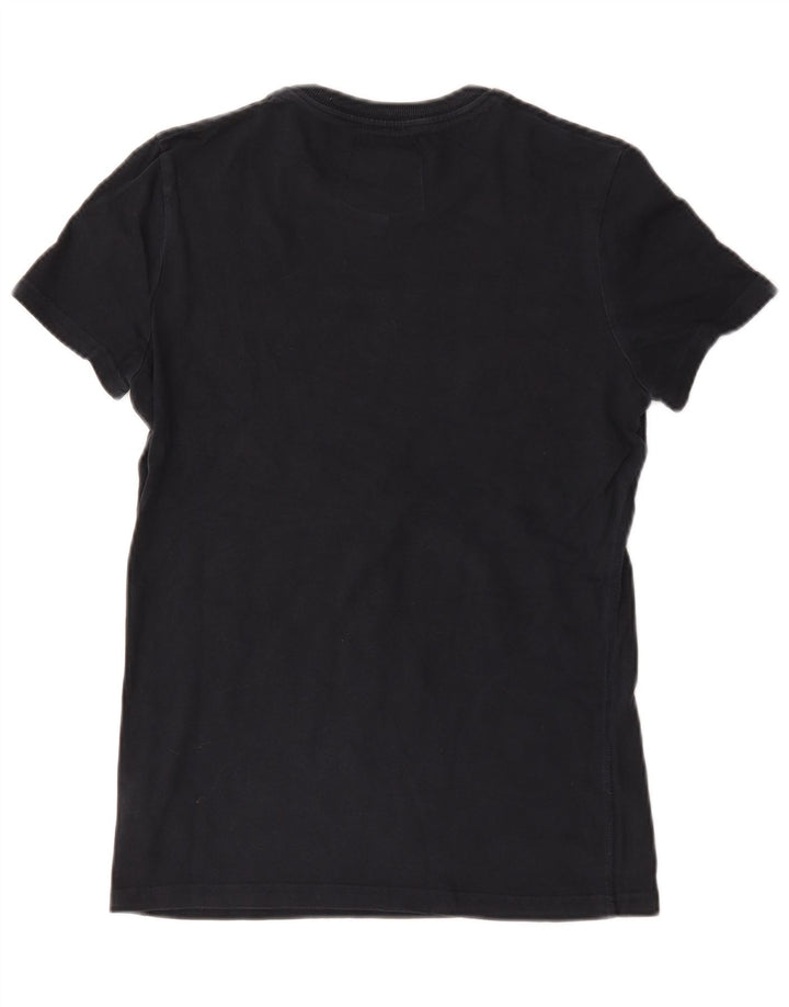 Superdry Mens Graphic T-Shirt Top Small Navy Blue Cotton
