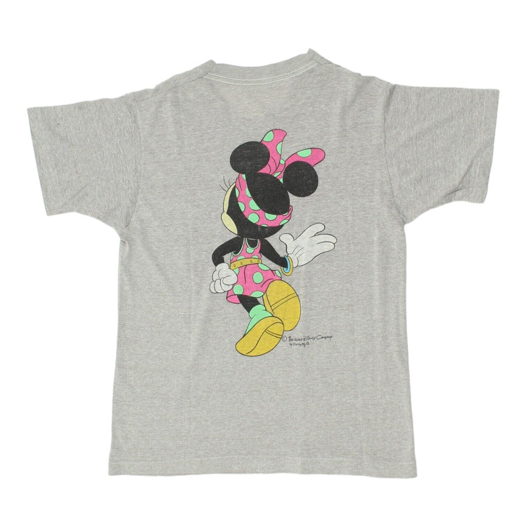 Minnie Mouse Florida Mens Grey Tshirt | Vintage 90s Single Stitch Disney VTG | Vintage Messina Hembry | Thrift | Second-Hand Messina Hembry | Used Clothing | Messina Hembry 