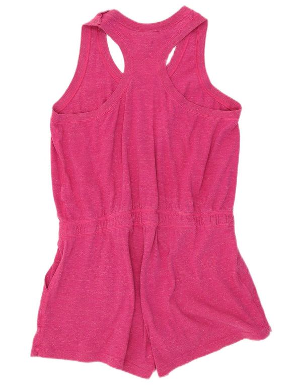 Nike Womens Sleeveless Playsuit UK 16 Large  Pink Cotton