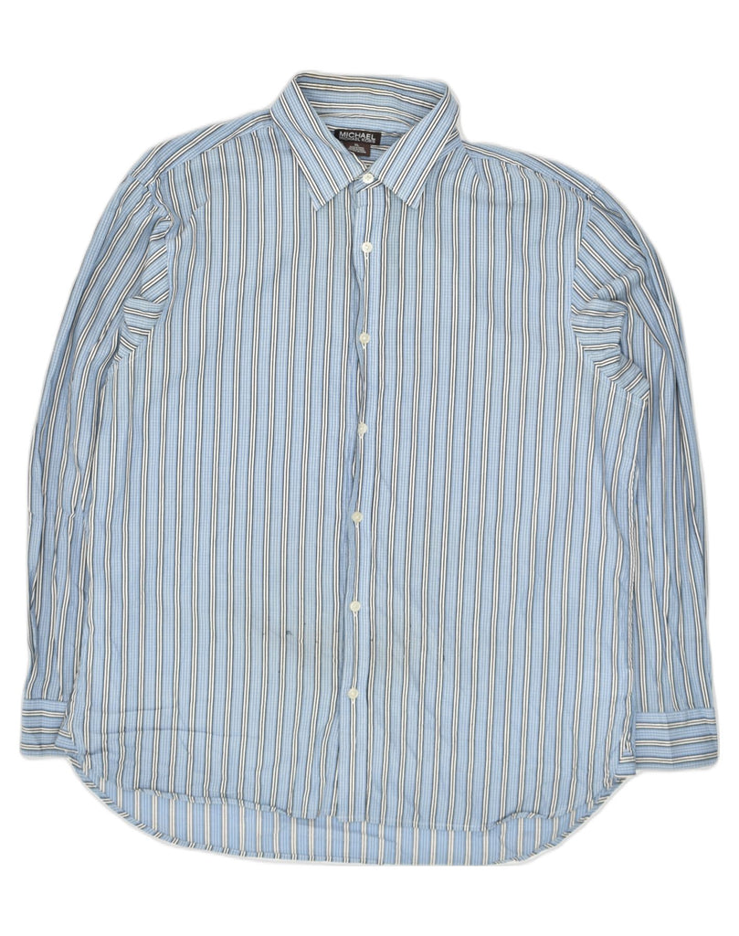 MICHAEL KORS Mens Shirt XL Blue Striped Cotton | Vintage Michael Kors | Thrift | Second-Hand Michael Kors | Used Clothing | Messina Hembry 