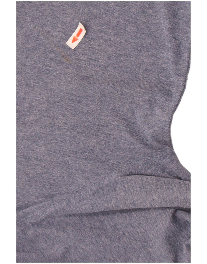 Animal Mens Graphic Top Long Sleeve XL Blue Cotton