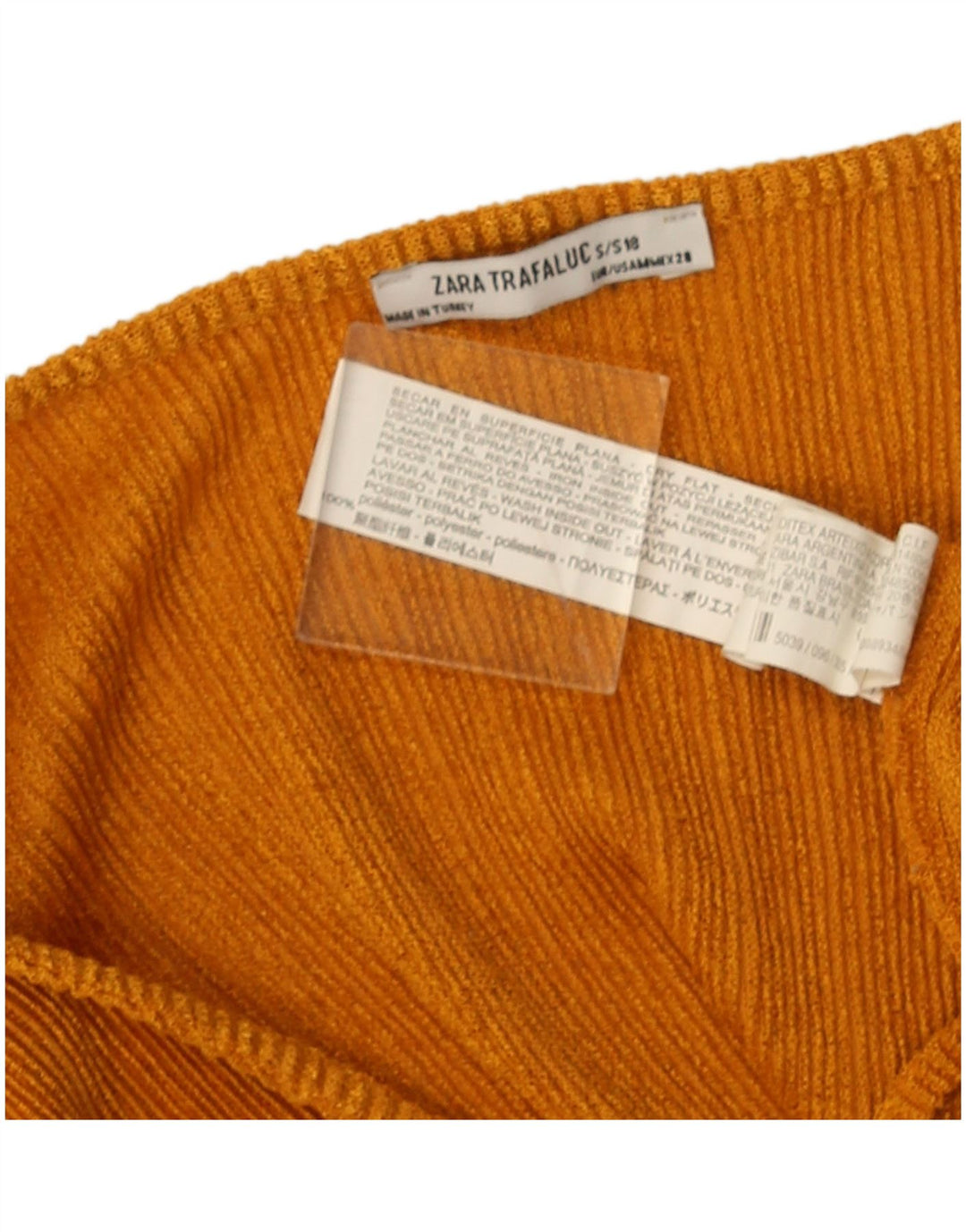 Zara Womens Trafaluc Crop Batwing Blouse Top UK 14 Medium Orange Polyester