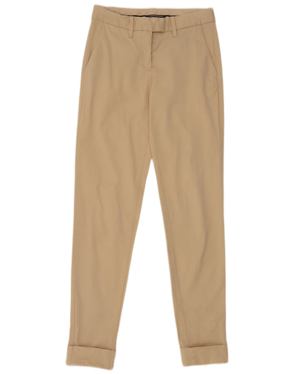 Tommy Hilfiger Womens Slim Suit Trousers US 2 XS W26 L32 Beige Cotton