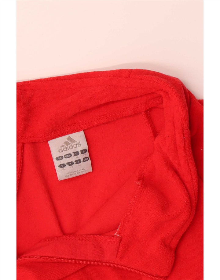 Adidas Womens Graphic Pullover Tracksuit Top Jacket UK 8 Small Red