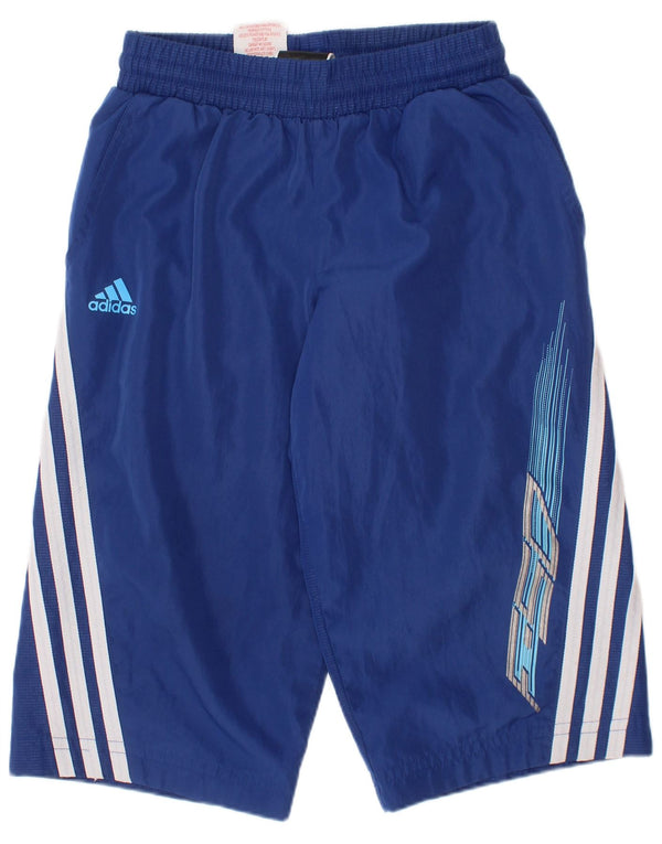 Adidas Boys F50 Graphic Sport Shorts 7-8 Years Navy Blue Polyester